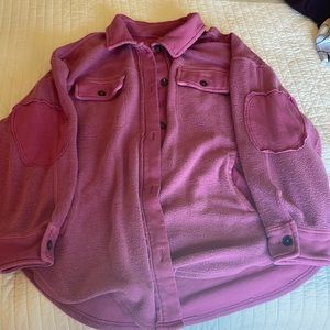 Free People Mauvey Pink Shacket Size Medium